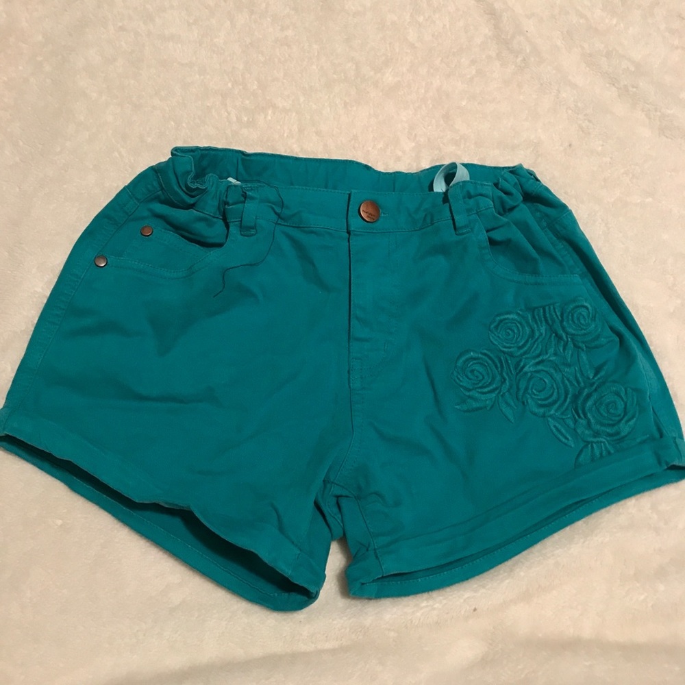 kids1234, (8 Girls), turquoise shorts